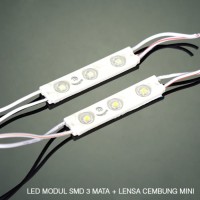 Led Modul SMD 3 Mata + Lensa Cembung Mini