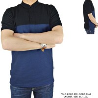 BAJU KERAH KAOS POLO HITAM NAVY LACOST