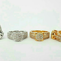 Cincin Mona Size 6 Usa Lapis Emas Putih 18 Karat