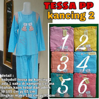 babydoll piyama lengan panjang / setelan baju tidur sleapwear tessa