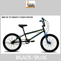 SEPEDA BMX EXOTIC 9983XT-2 HITAM/BIRU 20 INCI FREESTYLE TERBARU