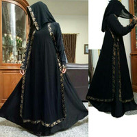 Jual ABAYA GAMIS MAXMARA TALI SAMPING Murah
