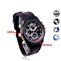 Jam Tangan Spy Mata2 James Bond 007 Kamera Tali Kulit + 8 GB