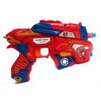 Brick Lego Puzzle Mainan Pistol Tembakan Soft Gun Plus Spiderman