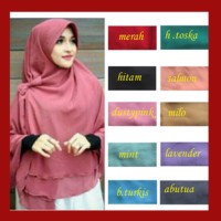 Kerudung Hijab Jilbab Instan Syari Khimar Pet Sifon PoloS