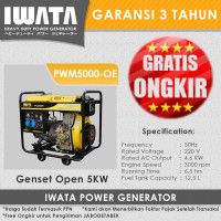Genset Diesel IWATA 5KVA Open - PWM5000-OE