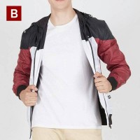 Jaket Pria 3 Second 055 Parasut Black Red
