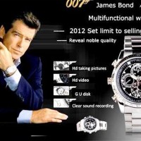 Jam Tangan Spy Mata2 James Bond 007 Kamera + 8 GB Sd Micro/TF Memory