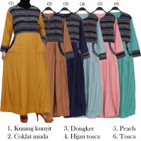 GM-1948 Gamis Katun Balotelly Kombinasi Batik Songket
