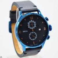 Jam Tangan Zeca ZC 2017 Black Blue Jam Pria Original Branded Murah