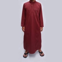 Jual Jubah Saudi Maroon / Gamis Pria / Baju Muslim FJ014 Murah