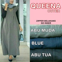 Gamis Wanita Baju Syari QUEENA OUTER Busana Muslim
