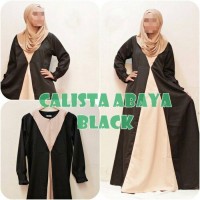 Gamis Wanita Baju Syari CALISTA ABAYA BLACK Busana Muslim