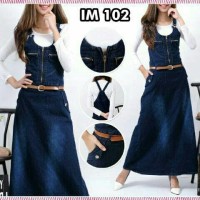 DRESS MURAH Baju wanita Overall jumpsuit jeans rok muslim dress