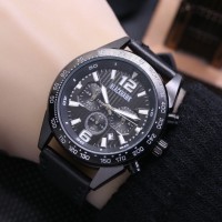 JAM TANGAN BLACKHAWK BLACK KULIT B84