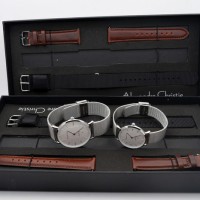 Jam Tangan Couple Alexandre Christie Model Dw Warna Silver