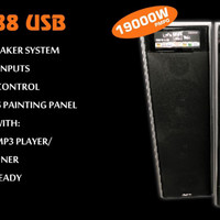 Speaker Plasma 6 inch double Rock 88 USB / Speaker 6