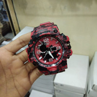 JAM TANGAN PRIA CASIO G-SHOCK GWG 1000 RED LORENG ARMY