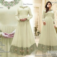 GAMIS/BAJU MUSLIM WANITA/DRESS/ 120092 GAMIS INDIA ATHAYA CREAM GAMIS