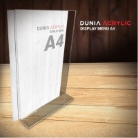 Display Menu J6 / tempat brosur / nomor meja acrylic / akrilik display