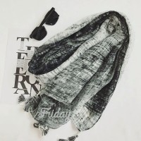 Jual Pashmina Premium Impor Pasmina Branded Scarf Tassel Shawl Ombre Abu Murah
