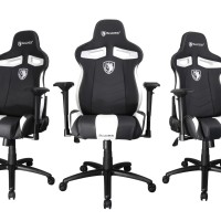 Sades Sirius Ergonomic Leather Gaming Chair/Kursi Gaming White-Black
