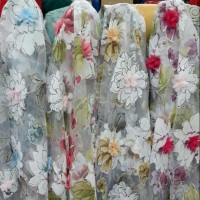 kain organza 3d/organza motif/organdi!!!bahan dress, gaun, gamis