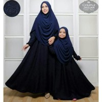 baju muslim syari jaguar navi baju couple ibu dan anak stelan muslim