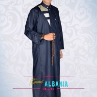 Jual Jubah Gamis Alham Albania Biru Pria Bandung Murah