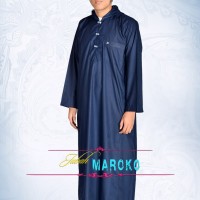 Jual Jubah Gamis Alham Maroko Biru Pria Bandung Murah Murah