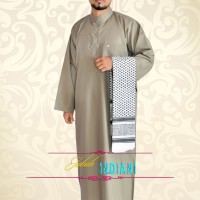 Jual Jubah Gamis Alham Indiani Crem Pria Bandung Murah Murah