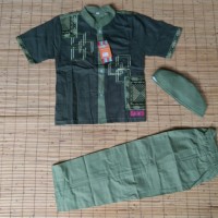BAJU ANAK LAKI KOKO ANAK 3-4 tahun MERK ANNAS KATUN CIGARETTE BORDIR