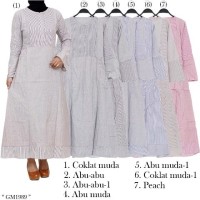 Baju Muslim Wanita Gamis Katun Cantik Katun Salur Harga Murah