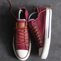Sepatu Converse PEACHED Low Maroon/merah marun