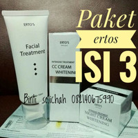 PAKET ERTOS FACIAL TREATMENT+CC CREAM SIANG + NIGHT CREAM MALAM BPOM