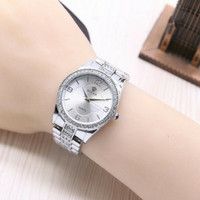 jam tangan rolex wanita semi ori / jtr 1172 silver one'zhop