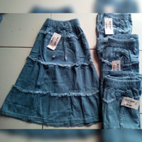 Rok Anak Muslim/ Rok Anak Denim (Soft Jeans)