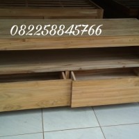 bufet minimalis meja TV tamu rak buku bahan kayu jati gratis ongkir