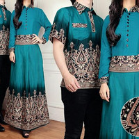 TERBATAS Cp Miranda Baju Batik Pasangan Muslim Lengkap Kemeja Pria Dan