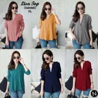 Fashion Wanita Muslim Murah 55657 lisa top/atasan wanita jumbo/baju