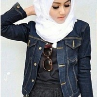 JAKET LEVIS CEWEK BLUEBLACK / JAKET JEANS BIRU DONGKER / HIJAB DENIM