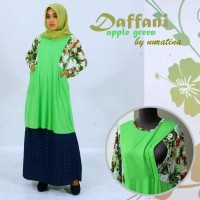 Daffani green gamis dress wanita ibu hamil dan menyusui