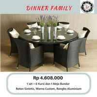 Kursi Makan Rotan Sintetis (Model: Dinner Family)