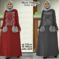 Wanita Gamis Hijab 57283 maxi vintage/maxi dress/dress muslim/baju