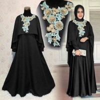 Jual Muslimah Gamis Murah 118363 BAJU GAMIS PESTA MAWAR HITAM Murah