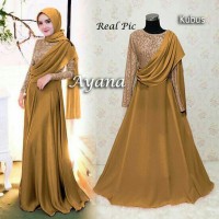 Jual Muslimah Gamis Murah 120167 BAJU MUSLIM PESTA AYANA KUBUS Murah