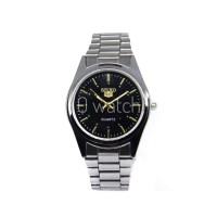 Seiko analog - Jam Tangan Pria - Strap Besi - Silver - Seiko 08 Black