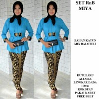 BK BW 0044 R&B Miya | Setelan Baju Batik Wanita Kombinasi