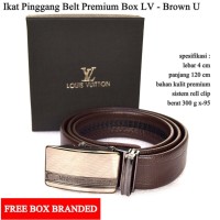 Grosir Ikat Pinggang Sabuk LV Premium Brown U