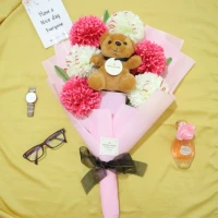 Buket bunga besar (dengan boneka)